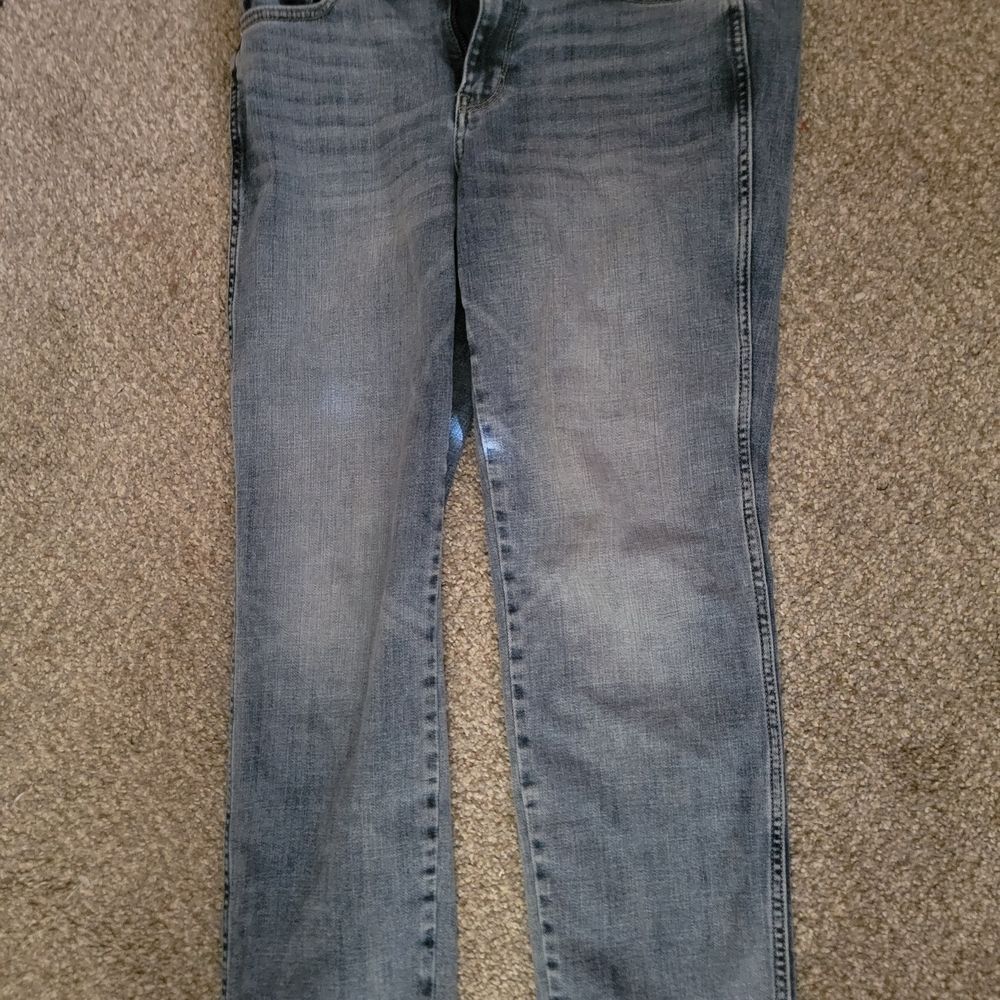 White House Black Market Stonewashed Blue Straight Leg Jeans